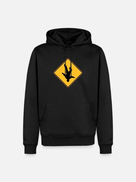 ROAD SIGN Skydive - Sweat à capuche Premium bio Homme - noir