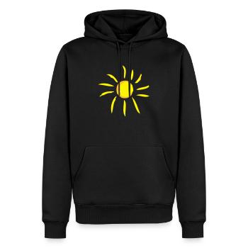 sun - Men’s Premium Organic Hoodie - black - Front - Nico (187cm)