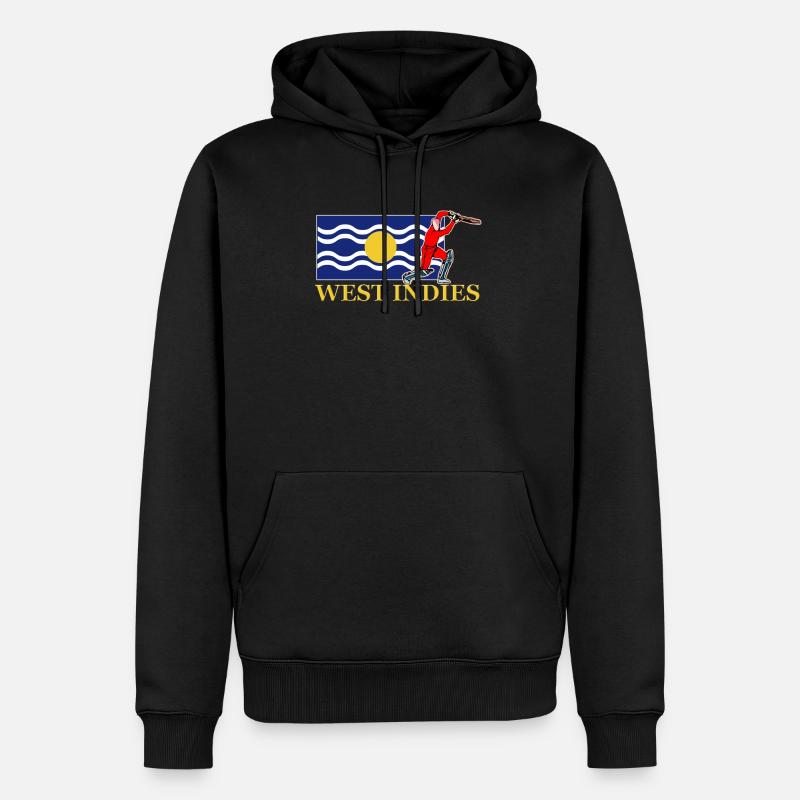Joueur de cricket des Antilles - Sweat à capuche Premium bio Homme - noir