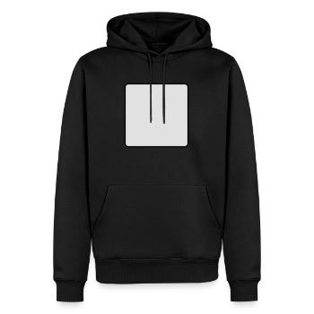 / Frame frames / / square / / rectangle / text - Men’s Premium Organic Hoodie - black - Front - Nico (187cm)