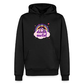 Death Metal Retro 80's - Männer Premium Bio Hoodie - Schwarz - Vorne - Nico (187cm)