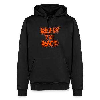 Ready To Race - Männer Premium Bio Hoodie - Schwarz - Vorne - Nico (187cm)