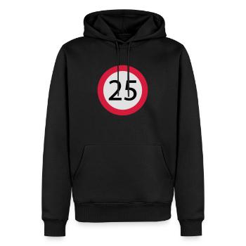 25 - Sweat à capuche Premium bio Homme - noir - Devant - Nico (187cm)