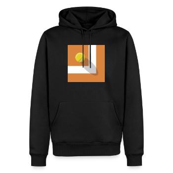 Tennisplatz - Männer Premium Bio Hoodie - Schwarz - Vorne - Nico (187cm)