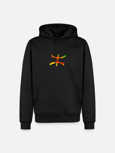 Z TIFINAGH - Sweat à capuche Premium bio Homme - noir