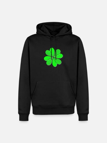 Kleeblatt - Männer Premium Bio Hoodie - Schwarz
