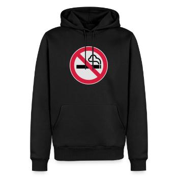 No smoking sign - Männer Premium Bio Hoodie - Schwarz - Vorne - Nico (187cm)