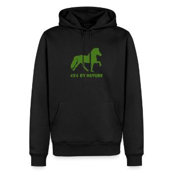 4x4 tölt green - Männer Premium Bio Hoodie - Schwarz - Vorne - Nico (187cm)