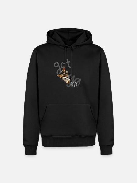 cat - Men’s Premium Organic Hoodie - black