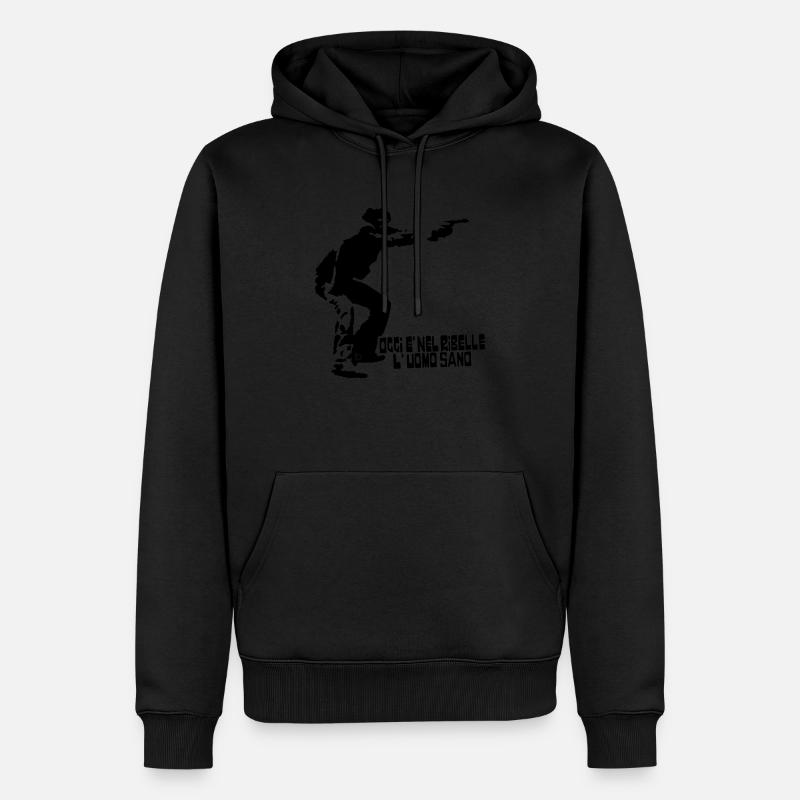 SELF - Sweat à capuche Premium bio Homme - noir