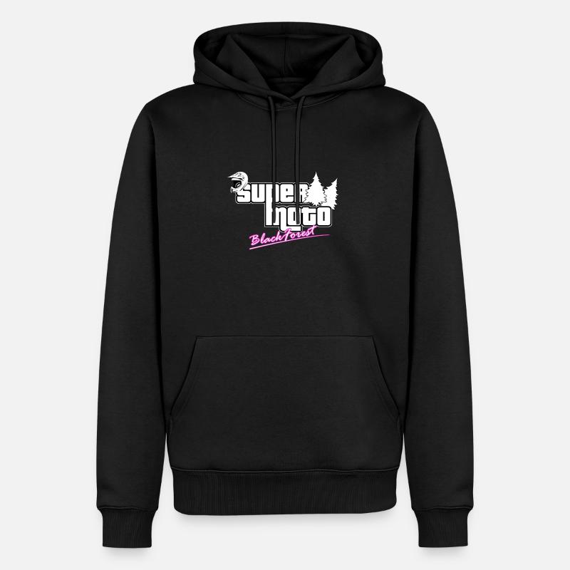 SuperMoto BlackForest - Männer Premium Bio Hoodie - Schwarz