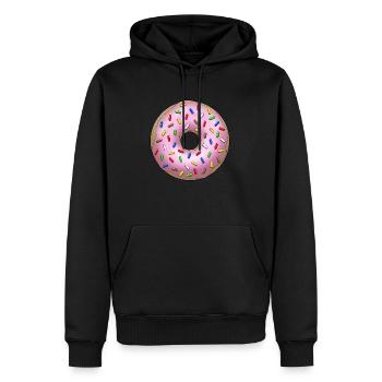 donut - Men’s Premium Organic Hoodie - black - Front - Nico (187cm)