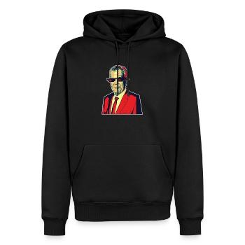 VDB ICON VAN DER BELLEN - Männer Premium Bio Hoodie - Schwarz - Vorne - Nico (187cm)