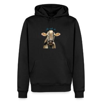 Griaß di Kuh - Männer Premium Bio Hoodie - Schwarz - Vorne - Nico (187cm)