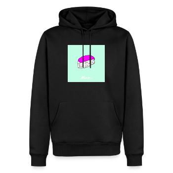 yum - Männer Premium Bio Hoodie - Schwarz - Vorne - Nico (187cm)