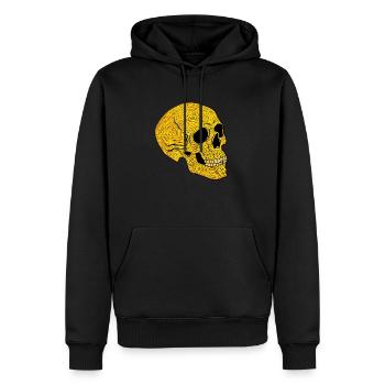 YellowSkull - Men’s Premium Organic Hoodie - black - Front - Nico (187cm)