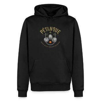 Pétanque - Männer Premium Bio Hoodie - Schwarz - Vorne - Nico (187cm)