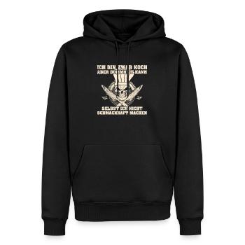Koch - Die Dummheit - Männer Premium Bio Hoodie - Schwarz - Vorne - Nico (187cm)