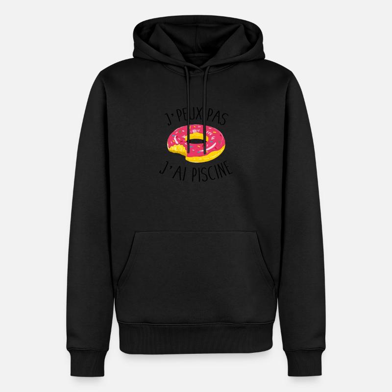 Je peux pas j'ai piscine - Sweat à capuche Premium bio Homme - noir