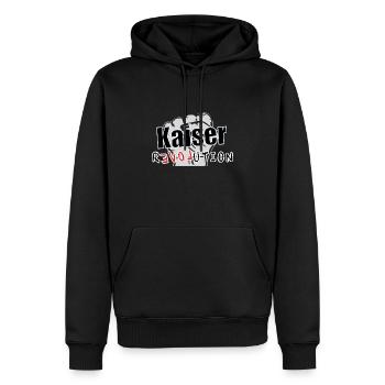 Revolution Kaiser - Männer Premium Bio Hoodie - Schwarz - Vorne - Nico (187cm)