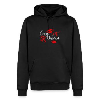 Sexy seit 50 Jahren - Männer Premium Bio Hoodie - Schwarz - Vorne - Nico (187cm)