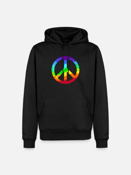 Pacifique Reggae signe de paix - Sweat à capuche Premium bio Homme - noir