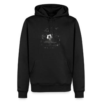 Soccer - Men’s Premium Organic Hoodie - black - Front - Nico (187cm)