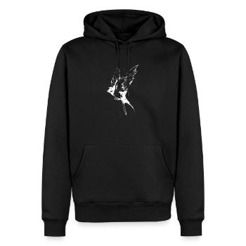 oiseau - Sweat à capuche Premium bio Homme - noir - Devant - Nico (187cm)