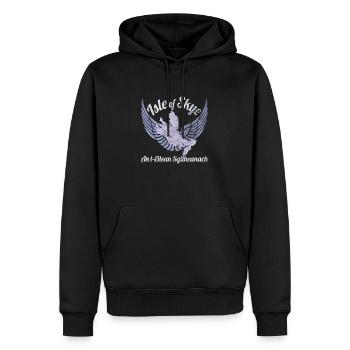 Isle of Skye Winged Isle Design - Men’s Premium Organic Hoodie - black - Front - Nico (187cm)