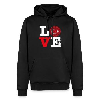 TÜRKEI HERZTurkey Türkei Türkiye Love HERZ Mandala - Männer Premium Bio Hoodie - Schwarz - Vorne - Nico (187cm)