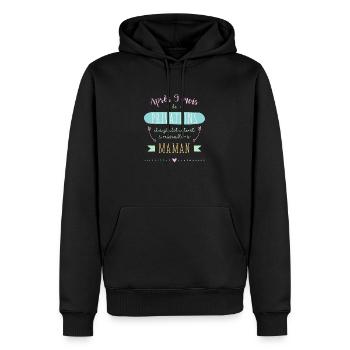 9 mois de PRIVATIONS - Sweat à capuche Premium bio Homme - noir - Devant - Nico (187cm)