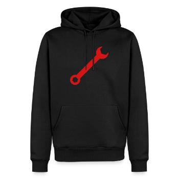 Schraubenschlüssel 3 - Männer Premium Bio Hoodie - Schwarz - Vorne - Nico (187cm)