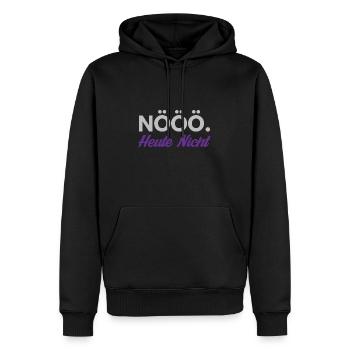 NÖÖÖ - HEUTE NICHT - Männer Premium Bio Hoodie - Schwarz - Vorne - Nico (187cm)