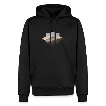 Geometric Mountains - Männer Premium Bio Hoodie - Schwarz - Vorne - Nico (187cm)