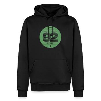 Vignette automobile 1992 - Sweat à capuche Premium bio Homme - noir - Devant - Nico (187cm)