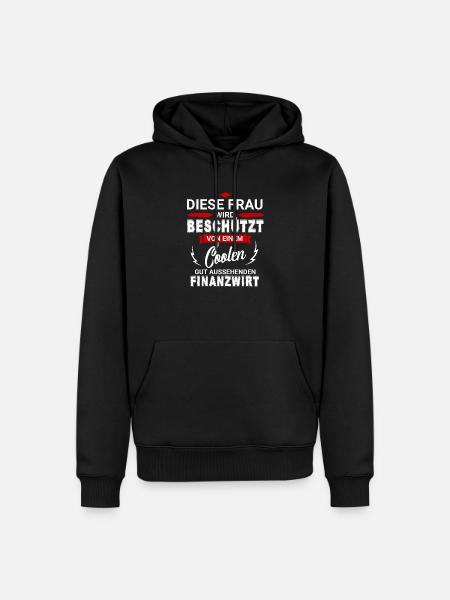 FINANZWIRT - Männer Premium Bio Hoodie - Schwarz
