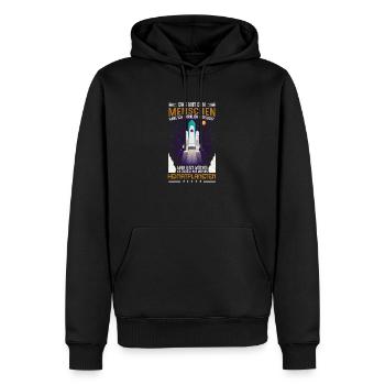 DAS MIT DEN MENSCHEN HABE ICH WIRKLICH VERSUCHT! - Männer Premium Bio Hoodie - Schwarz - Vorne - Nico (187cm)