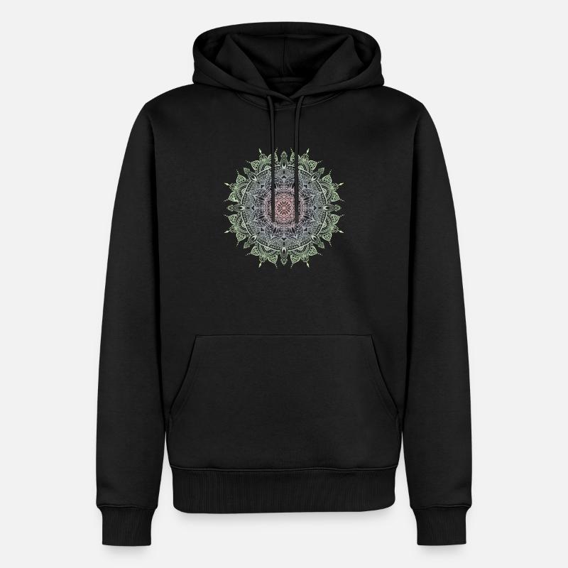 Mandala - Männer Premium Bio Hoodie - Schwarz