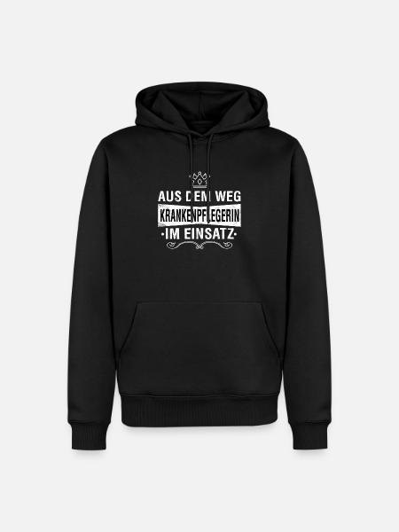 KRANKENPFLEGERIN - Männer Premium Bio Hoodie - Schwarz