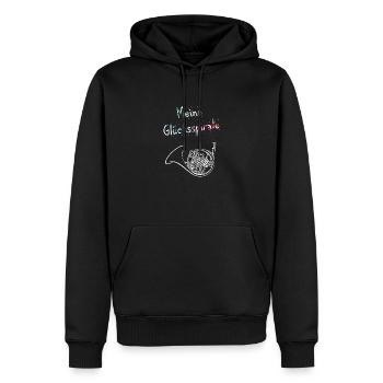 Horn Glücksspirale - Männer Premium Bio Hoodie - Schwarz - Vorne - Nico (187cm)