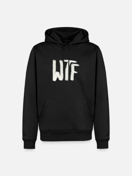 WTF - Männer Premium Bio Hoodie - Schwarz