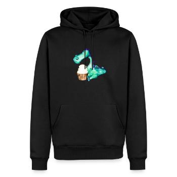 Dragon Ermel by Sabina Elisabeth - Männer Premium Bio Hoodie - Schwarz - Vorne - Nico (187cm)