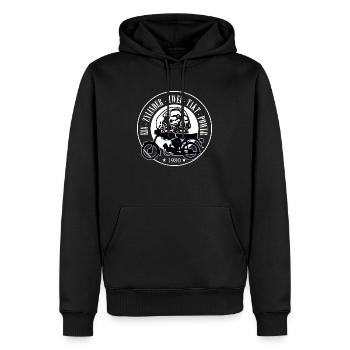 EinZylinderZweiTaktPower - Männer Premium Bio Hoodie - Schwarz - Vorne - Nico (187cm)
