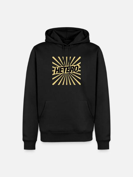 Hetero - was sonst! - Männer Premium Bio Hoodie - Schwarz