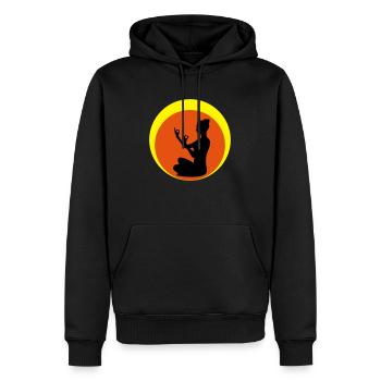 Joga - Männer Premium Bio Hoodie - Schwarz - Vorne - Nico (187cm)