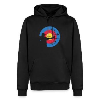 CompoundTargetArcherW-02 - Sweat à capuche Premium bio Homme - noir - Devant - Nico (187cm)
