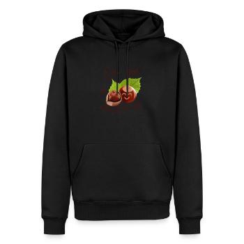 A crush on you - Sweat à capuche Premium bio Homme - noir - Devant - Nico (187cm)