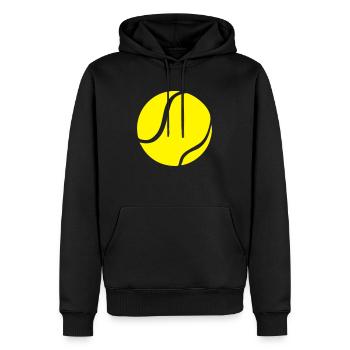 Tennisball - Männer Premium Bio Hoodie - Schwarz - Vorne - Nico (187cm)