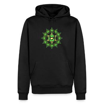 Herz Chakra, Anahata, Zentrum der Liebe Buddhismus - Männer Premium Bio Hoodie - Schwarz - Vorne - Nico (187cm)