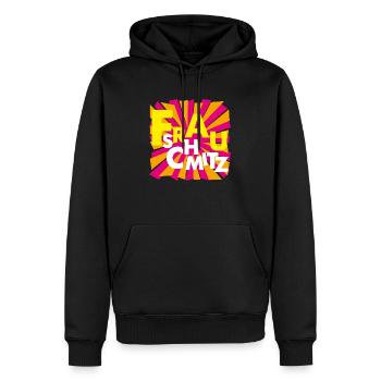 Mrs. Schmitz - Men’s Premium Organic Hoodie - black - Front - Nico (187cm)